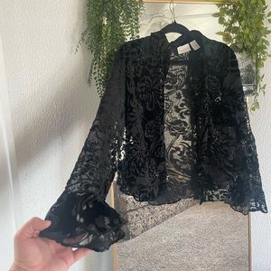 Y2K Velvet Button Up Top